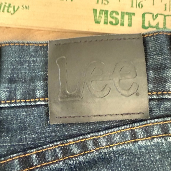 Lee Relaxed Fit Jeans Mens 36x34 Dark Wash Fleece Lined Winter Denim Pants - Picture 8 of 8